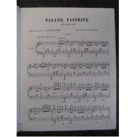 BRISSON Frédéric Pavane Favorite Piano XIXe
