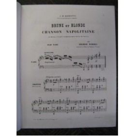 FORBES George Brune et Blonde Piano XIXe