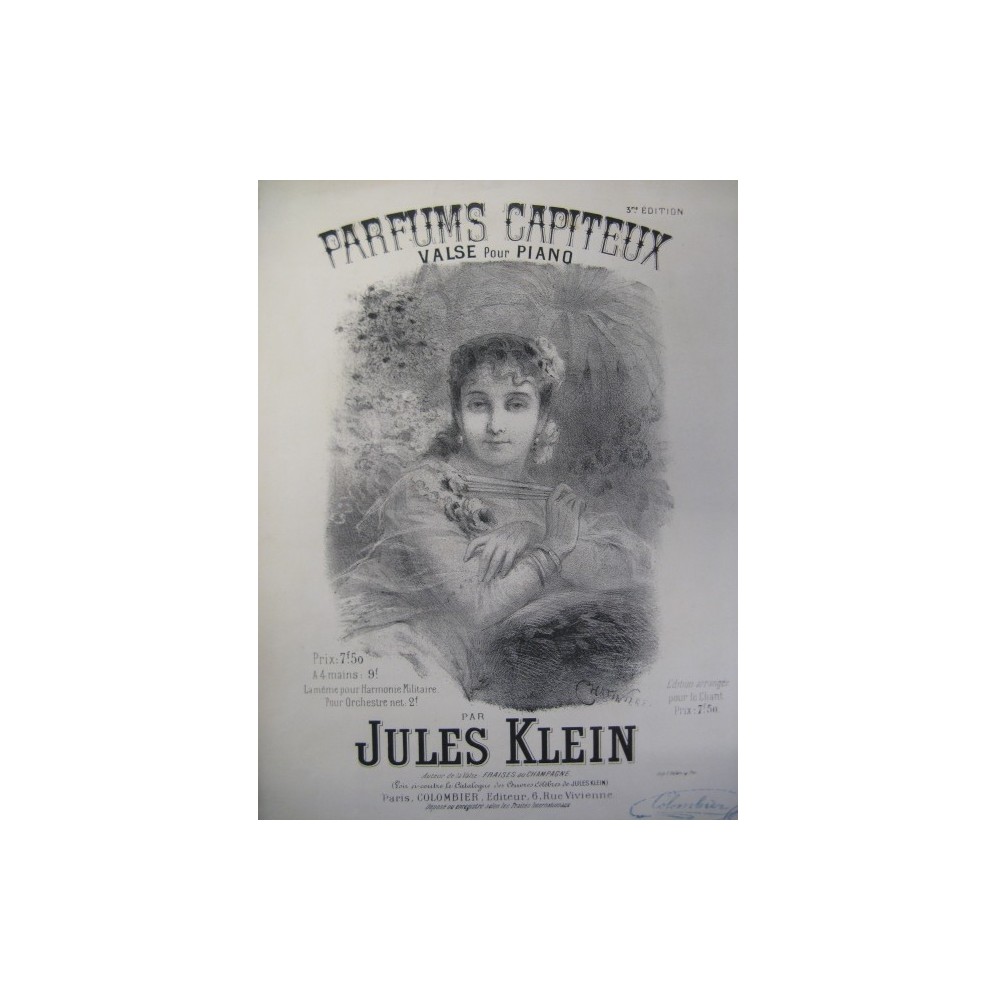 KLEIN Jules Parfums Capiteux pour Piano XIXe