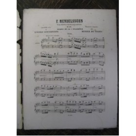 MENDELSSOHN 3e Symphonie Adagio Piano 4 mains 1884