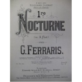 FERRARIS G. Nocturne No 1 Piano XIXe