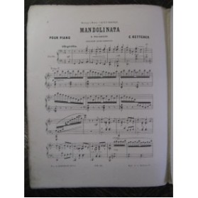 KETTERER E. Mandolinata Piano 1872