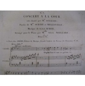 AUBER D. F. E. Concert à la Cour Chant Piano ca1825