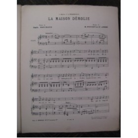 POUGET de St ANDRÉ H. La Maison Démolie Chant Piano ca1900