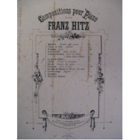 HITZ Franz Les Grands Chênes Piano 1881
