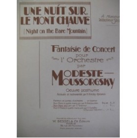 MOUSSORGSKY M. Une Nuit sur le Mont Chauve Piano