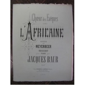 BAUR Jacques Choeur des Eveques de l'Africaine Piano ca1868