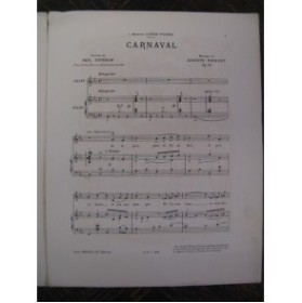 PIERRET Auguste Carnaval Chant Piano 1902