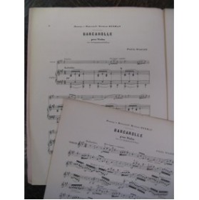 WACHS Paul Barcarolle Violon Piano 1893