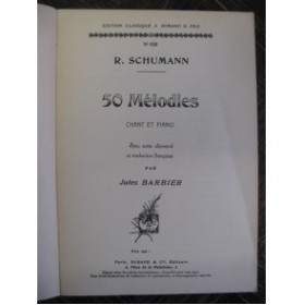SCHUMANN Robert 50 Mélodies Chant Piano 1946