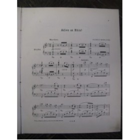 BEYER Feinhold Adieu au Rhin Piano ca1870