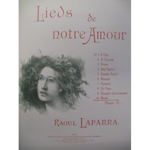 LAPARRA Raoul Réveil Chant Piano