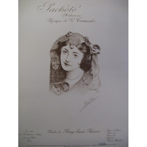 TROUSSET G. Pacholo Chant Piano 1909