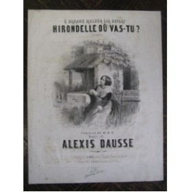 DAUSSE Alexis Hirondelle où vas-tu Chant Piano ca1850