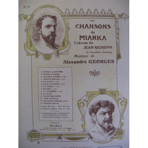 GEORGES Alexandre Cantique d'Amour Chant Piano 1899
