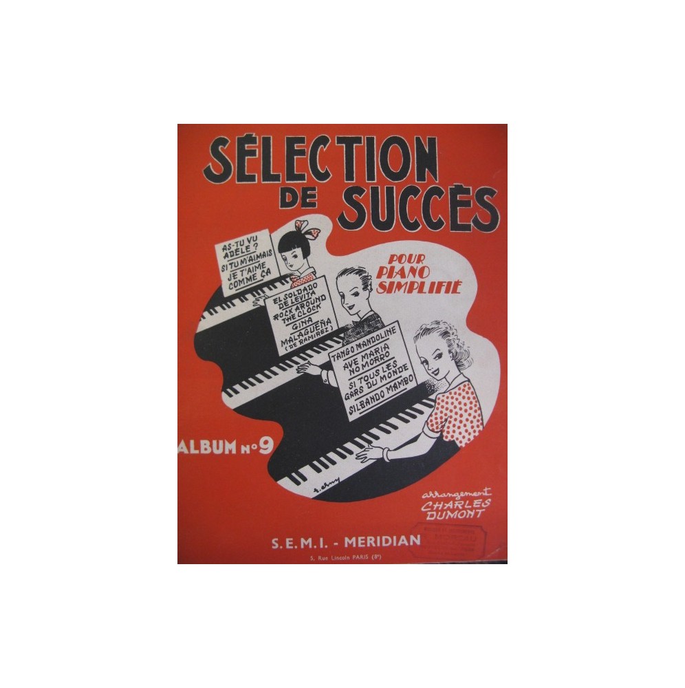 Selection de Succès pour Piano 1956