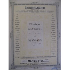 WEBER L'Invitation à la Valse Piano ca1880