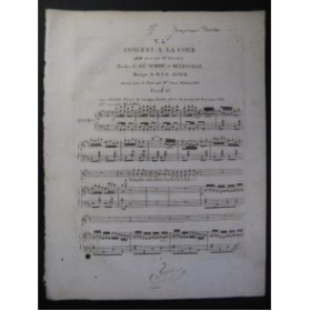 AUBER D. F. E. Concert à la Cour No 4 Chant Piano ca1825