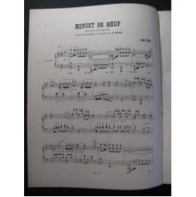 HAYDN Joseph Menuet du Boeuf Piano XIXe