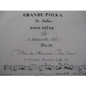 MARISCOTTI Grande Polka Flute XIXe