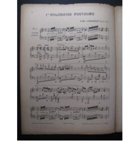 CHOPIN Frédéric Polonaise op 71 No 1 Piano 1916