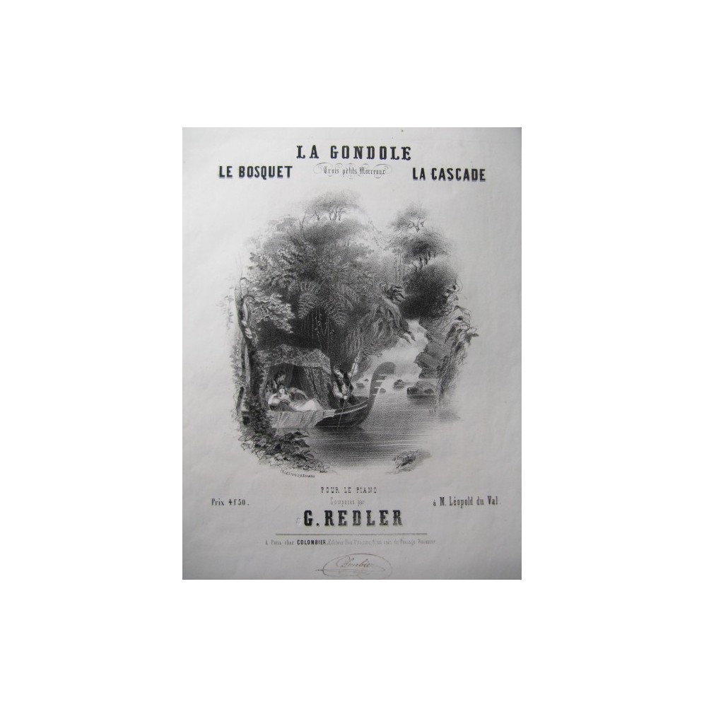 REDLER G. La Cascade Piano ca1845