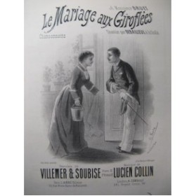 COLLIN Lucien Le Mariage aux Giroflées Chant Piano XIXe