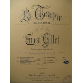 GILLET Ernest La Toupie Violon Piano 1910