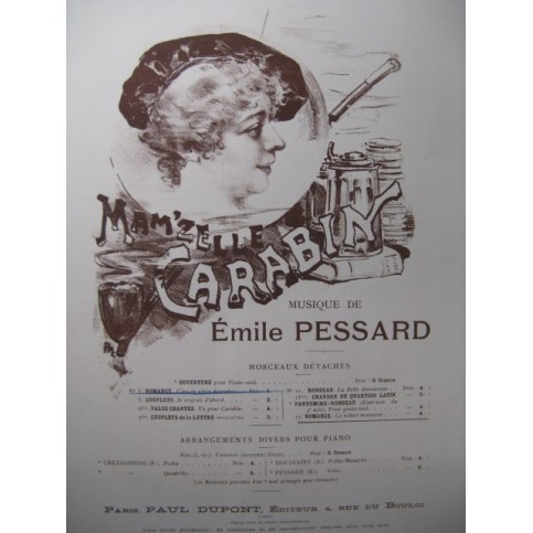 PESSARD Emile Mam'zelle Carabin Chant Piano