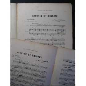 WENNER Emile Gavotte et Bourrée Violon Piano 1891