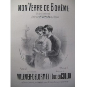 COLLIN Lucien Mon Verre de Bohême Chant Piano XIXe