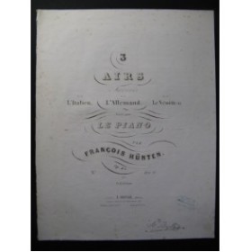HUNTEN François Air Allemand Piano ca1850