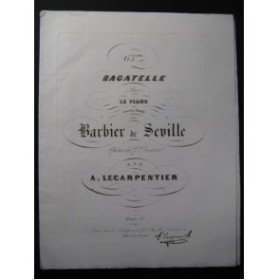 LE CARPENTIER Adolphe 63e Bagatelle Piano 1847