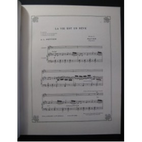 HAYDN Joseph La Vie est un Rêve Chant Piano 1911