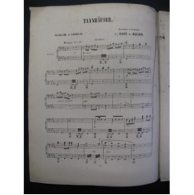WAGNER Richard Marche de Tannhäuser Piano 4 mains ca1880