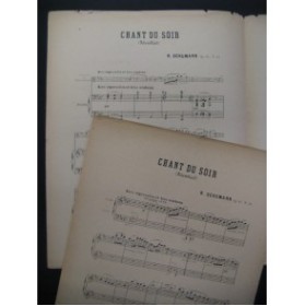 SCHUMANN Robert Chant du Soir Flute Violon Piano 1927