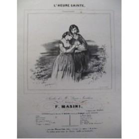 MASINI F. L'Heure Sainte Chant Piano ca1840