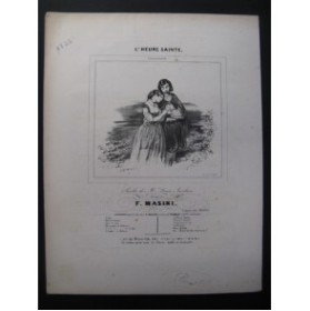 MASINI F. L'Heure Sainte Chant Piano ca1840