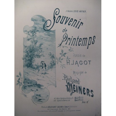 MEINERS R. Souvenir de Printemps Chant Piano