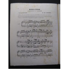 MENDELSSOHN Canzonetta Piano 1874