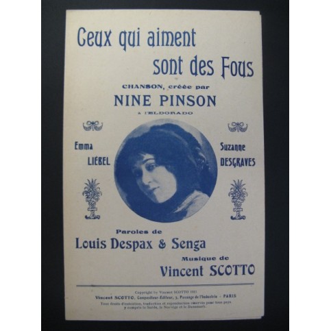 Ceux qui aiment sont des fous V. Scotto 1911