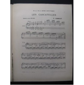 HUMBLOT P. Les Cascatelles Piano XIXe