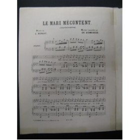 DOMERGUE Ch. Le Mari Mécontent Chant Piano XIXe