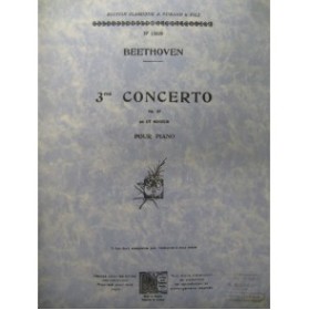 BEETHOVEN Ludwig van Concerto No 3 op 37﻿ Piano 4 mains 1949