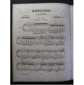 LEYBACH J. Mandolinata Piano 1869