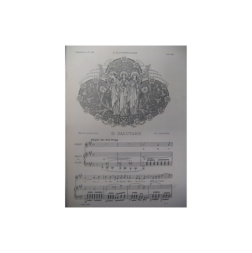 GOUNOD MISSA C. FRANCK Orgue Chant Harmonium 1898