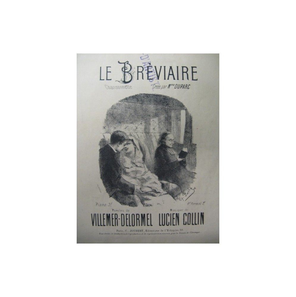 COLLIN Lucien Le Breviaire Chant Piano XIXe