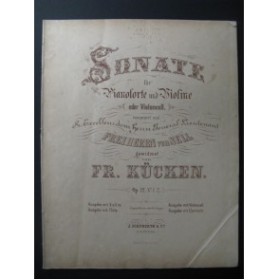 KUCKEN Fr. Sonate Violon Piano 1870