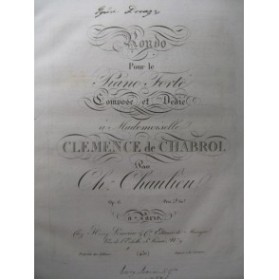 CHAULIEU Ch. Rondo op 6 Piano ca1820