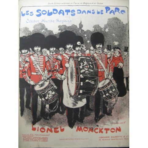 MONCKTON Lionel Les Soldats dans le Parc Piano 1902